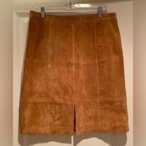 Chadwick’s of Boston camel suede pencil skirt